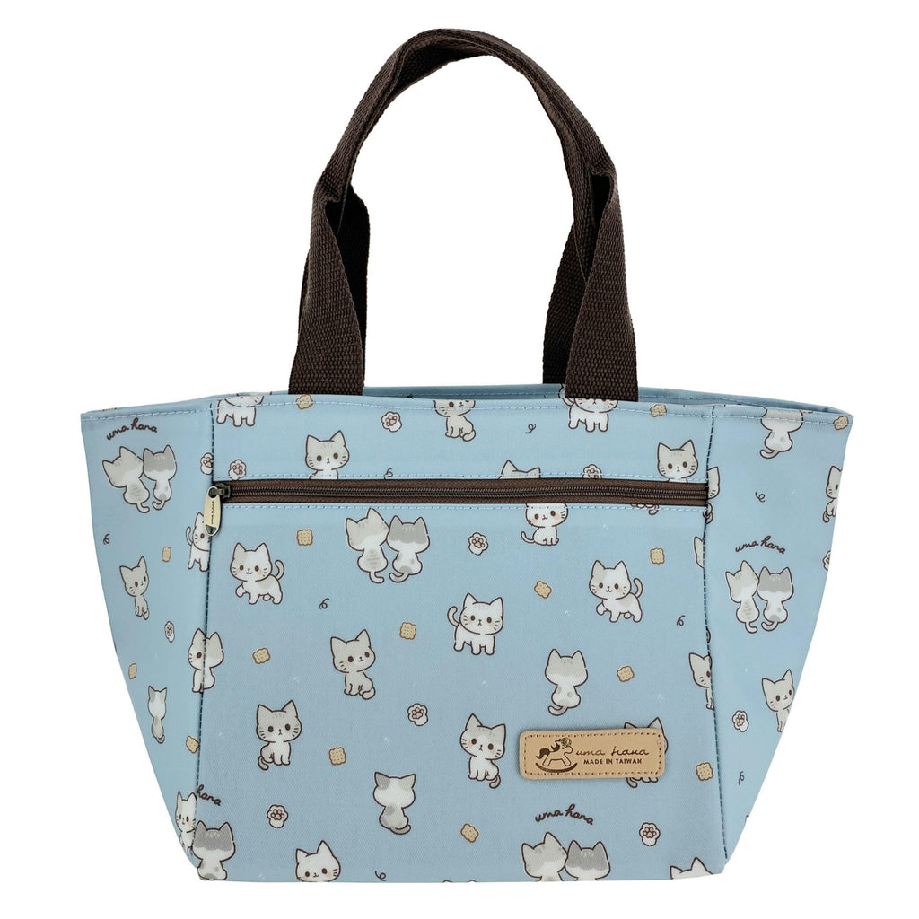 Baby Blue Crumbs & Kittens Insulated Lunch Tote