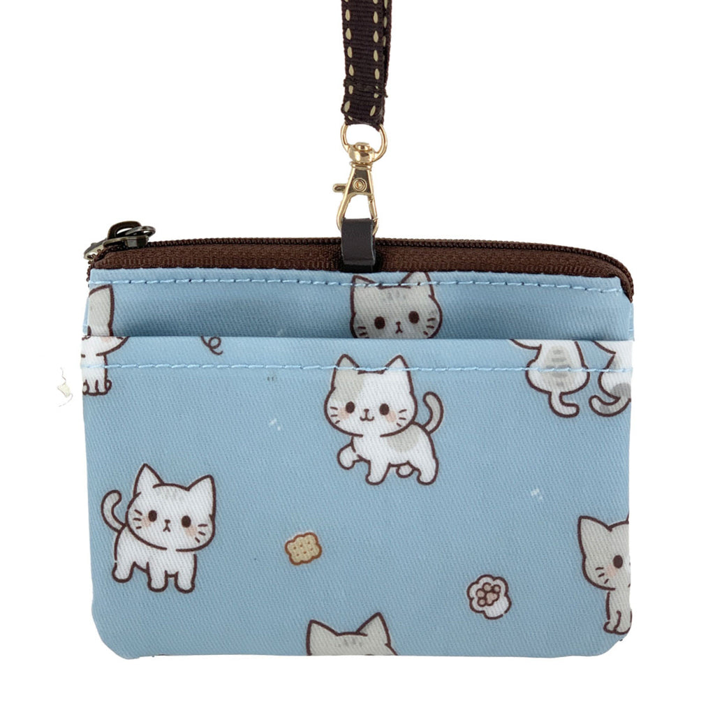 Baby Blue Crumbs & Kittens Meow Cat Card & Coin Purse