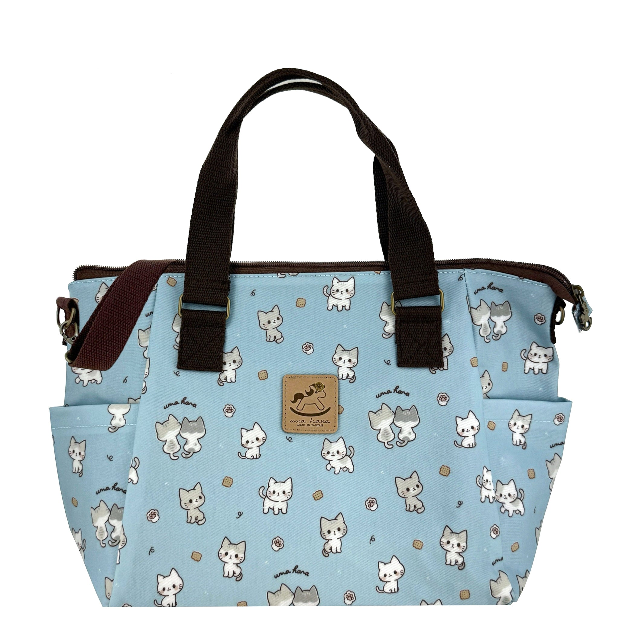 Baby Blue Crumbs & Kittens Porlena Shoulder Bag Tote Tworgis 