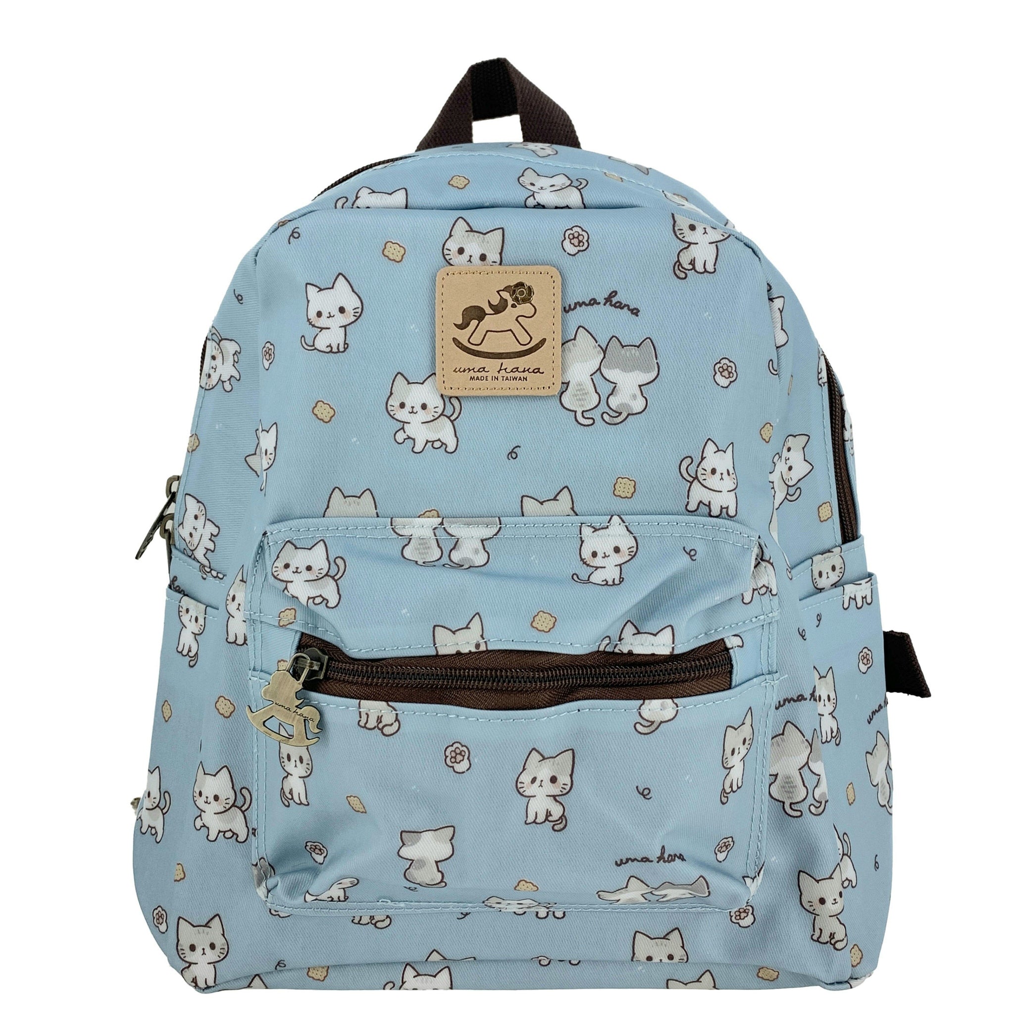Baby Blue Crumbs & Kittens Small Backpack