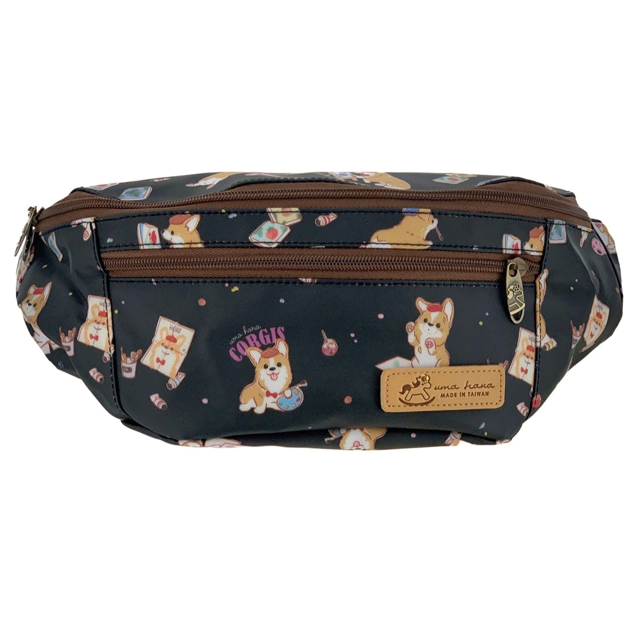 Black Color Me Corgi Fanny Pack Fanny Pack Tworgis 