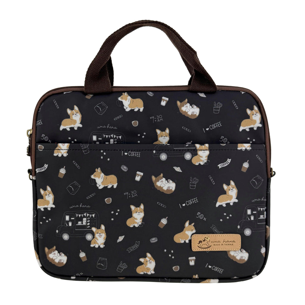 Black Corgis & Coffee Tablet Case Tworgis 