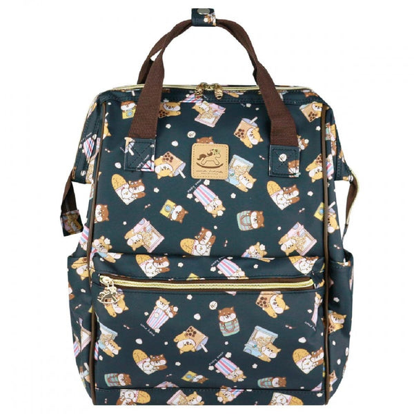 Black Shiba Snacks Large Opening Backpack – Tworgis display picture 1