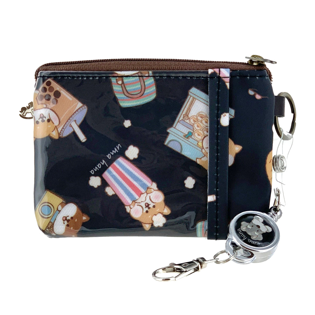 Black Shiba Snacks Retractable Coin Purse Retractable Coin Purse Tworgis 
