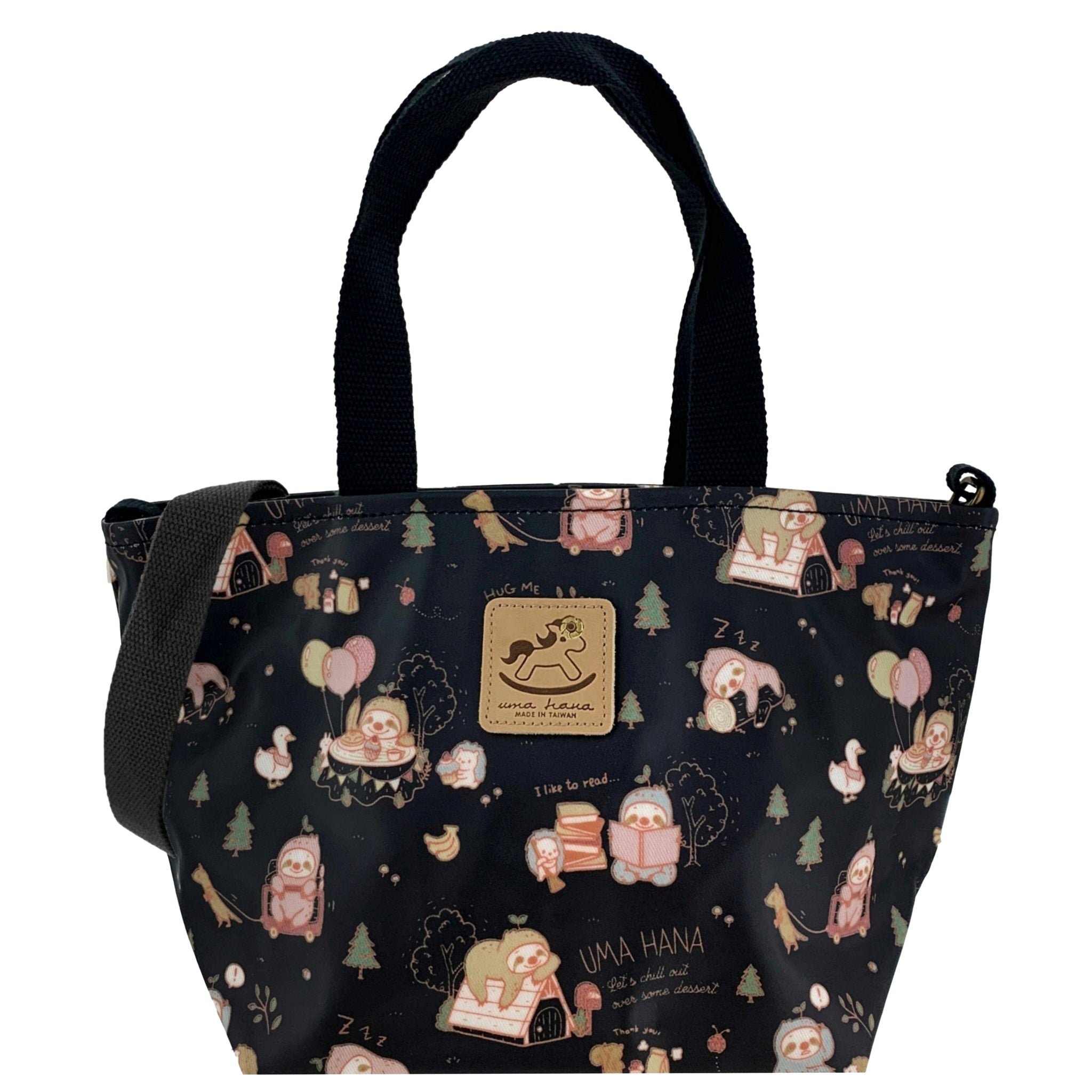 Black Sloth Mini Travel Tote Tote Tworgis 