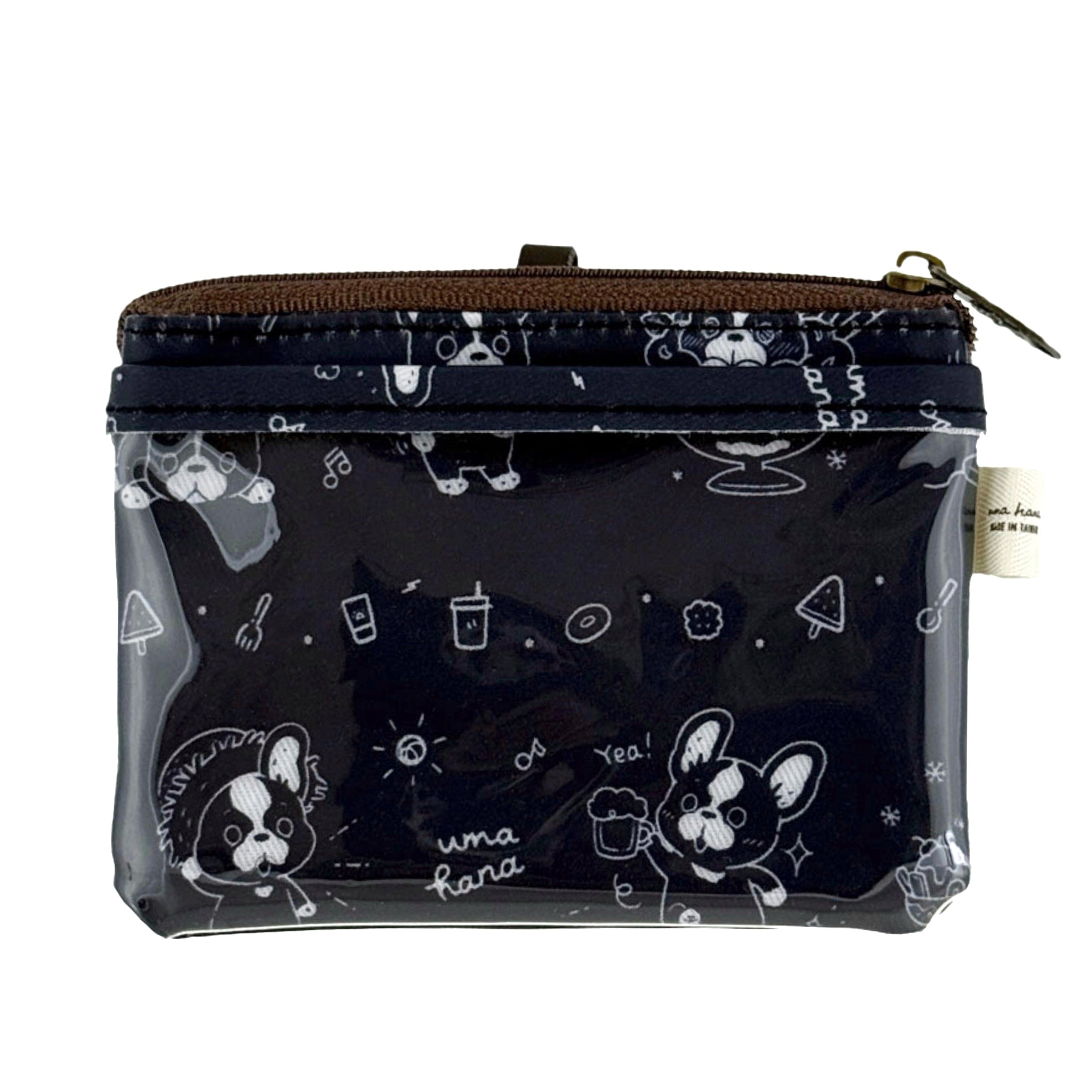 Black Summer Frenchie Card & Coin Purse Card & Coin Purse Tworgis 