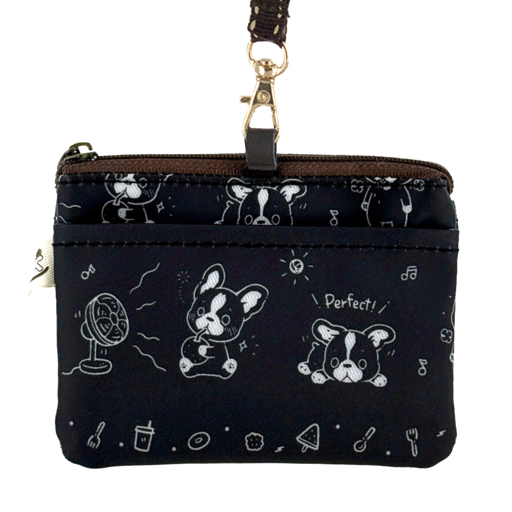 Black Summer Frenchie Card & Coin Purse Card & Coin Purse Tworgis 