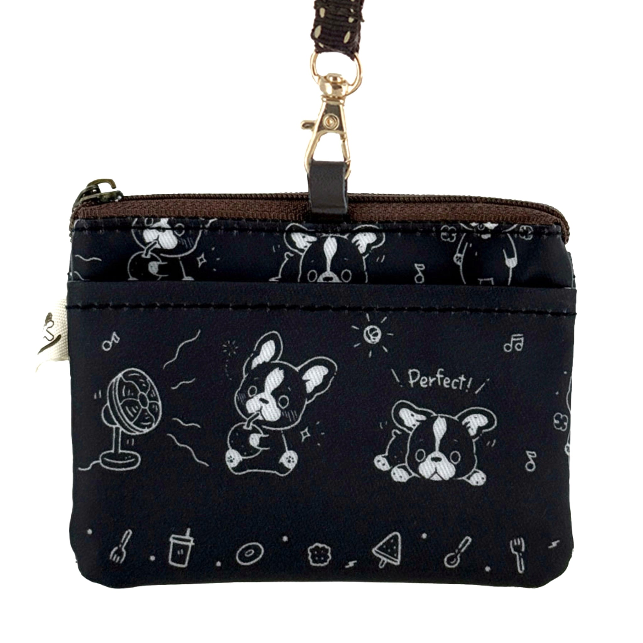 Black Summer Frenchie Card & Coin Purse Card & Coin Purse Tworgis 