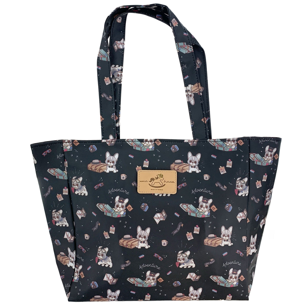 Black Travel Frenchie Medium Tote Tote Tworgis 