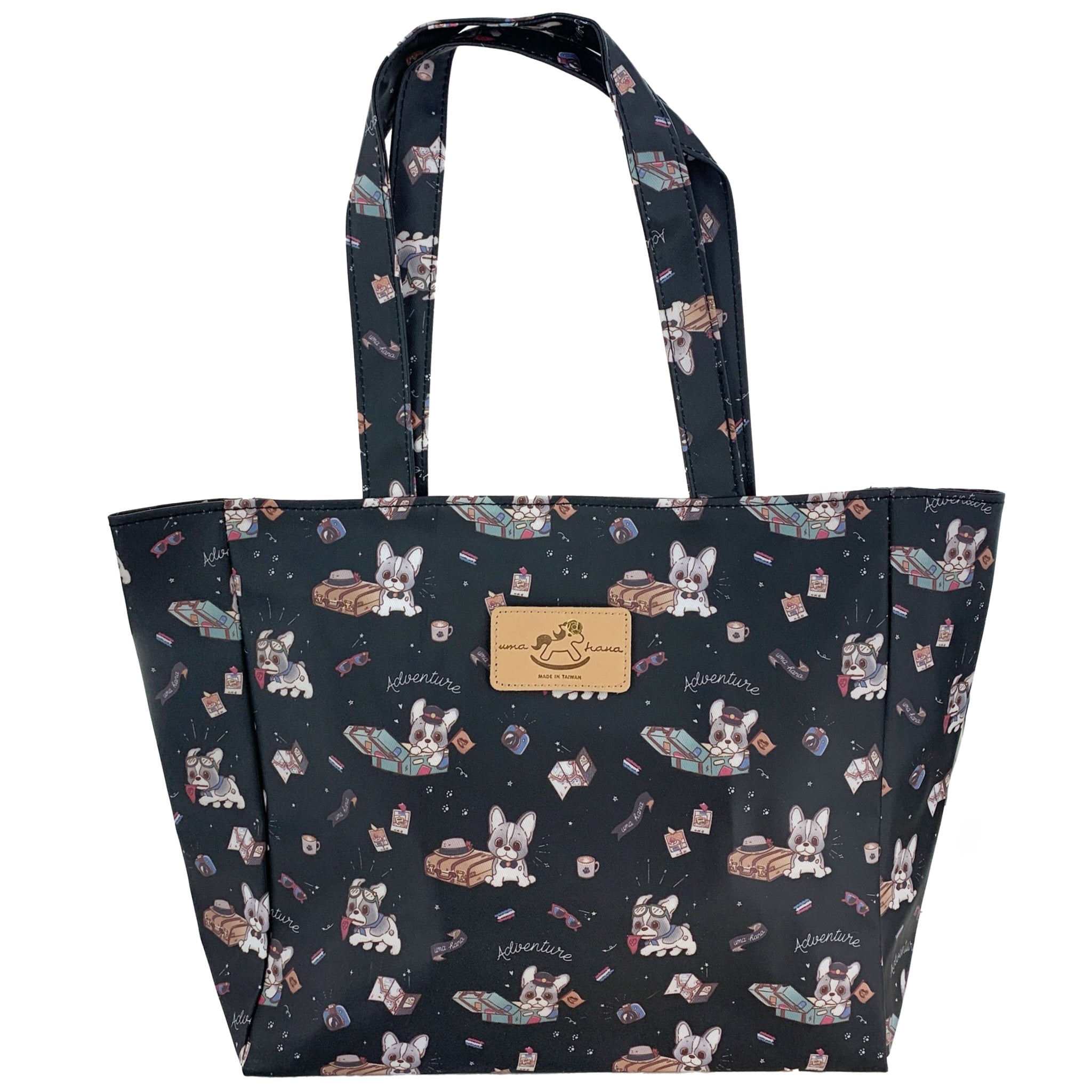 Black Travel Frenchie Medium Tote Tote Tworgis 