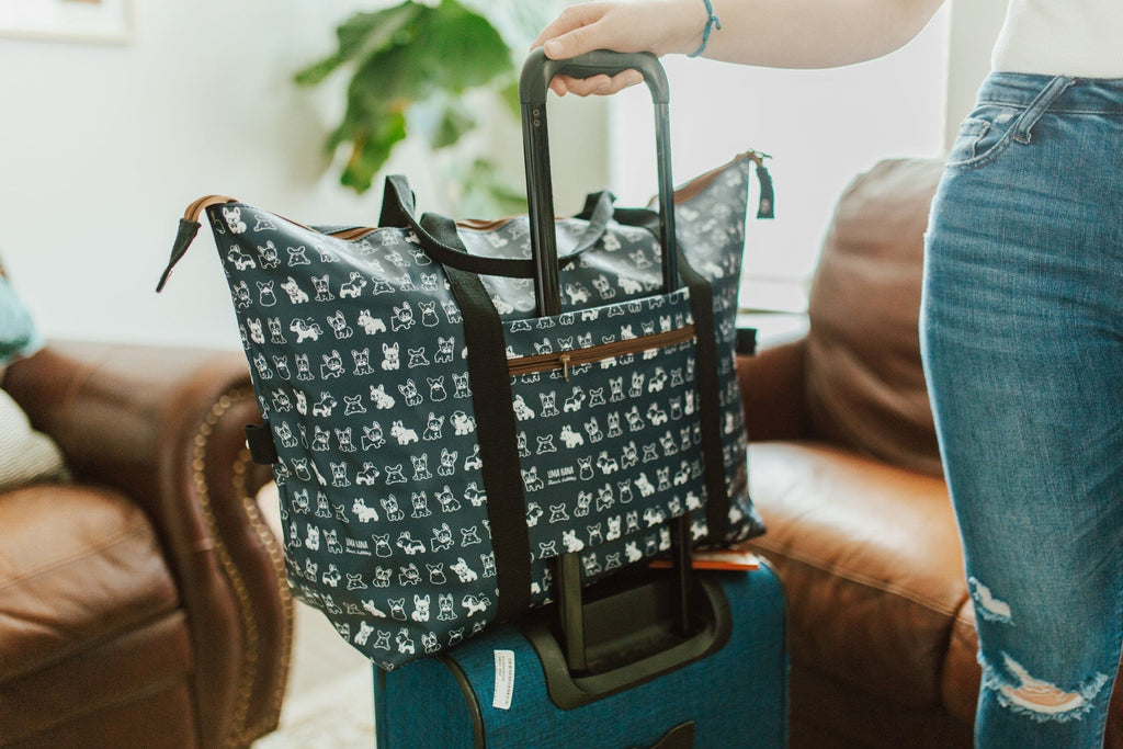 Blue Snow Corgi Extra Large Travel Tote Tote Tworgis 