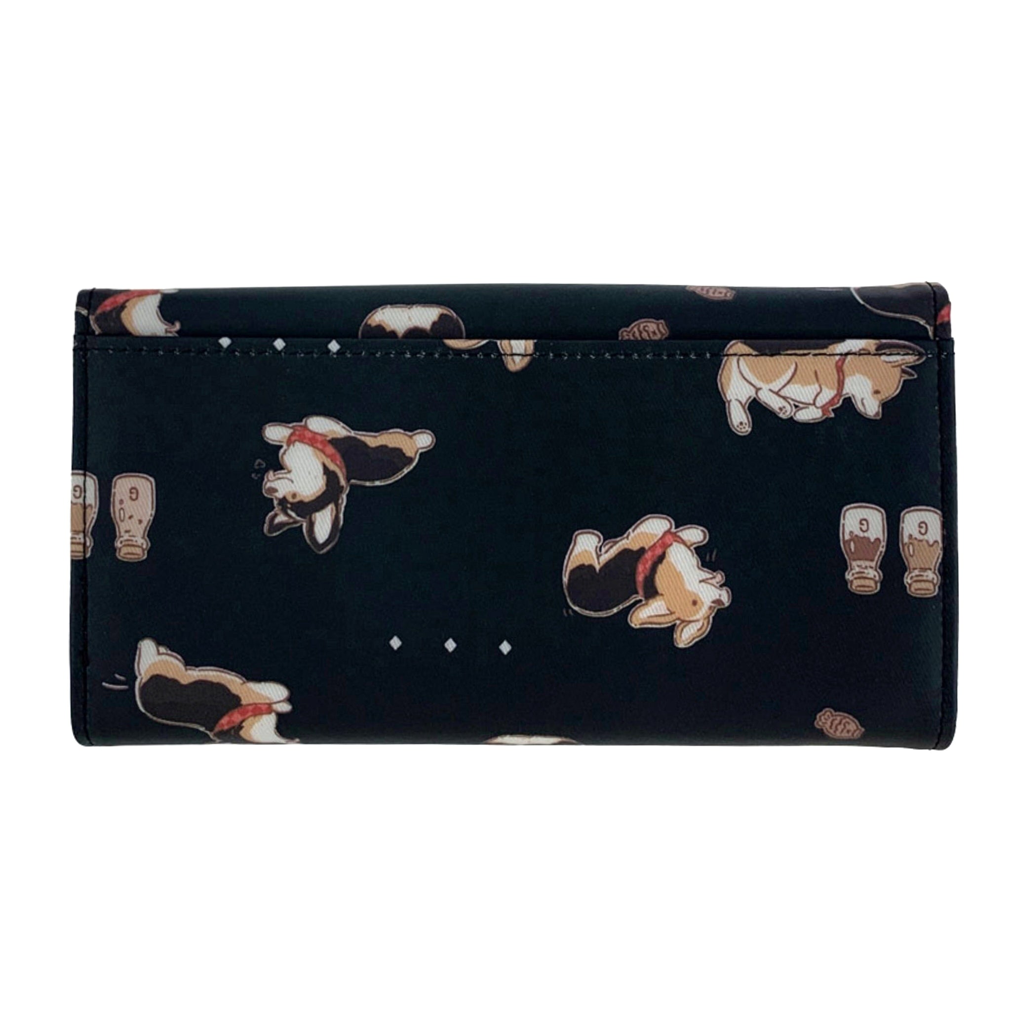 Black Tricolor Corgi Multifunctional Wallet Wallet Tworgis 