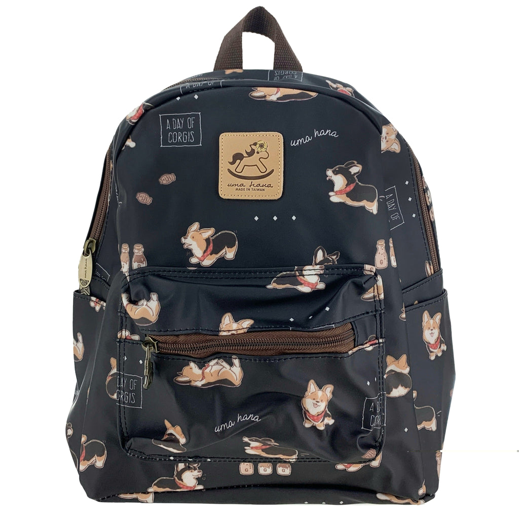 Black Tricolor Corgi Small Backpack Backpack Tworgis 