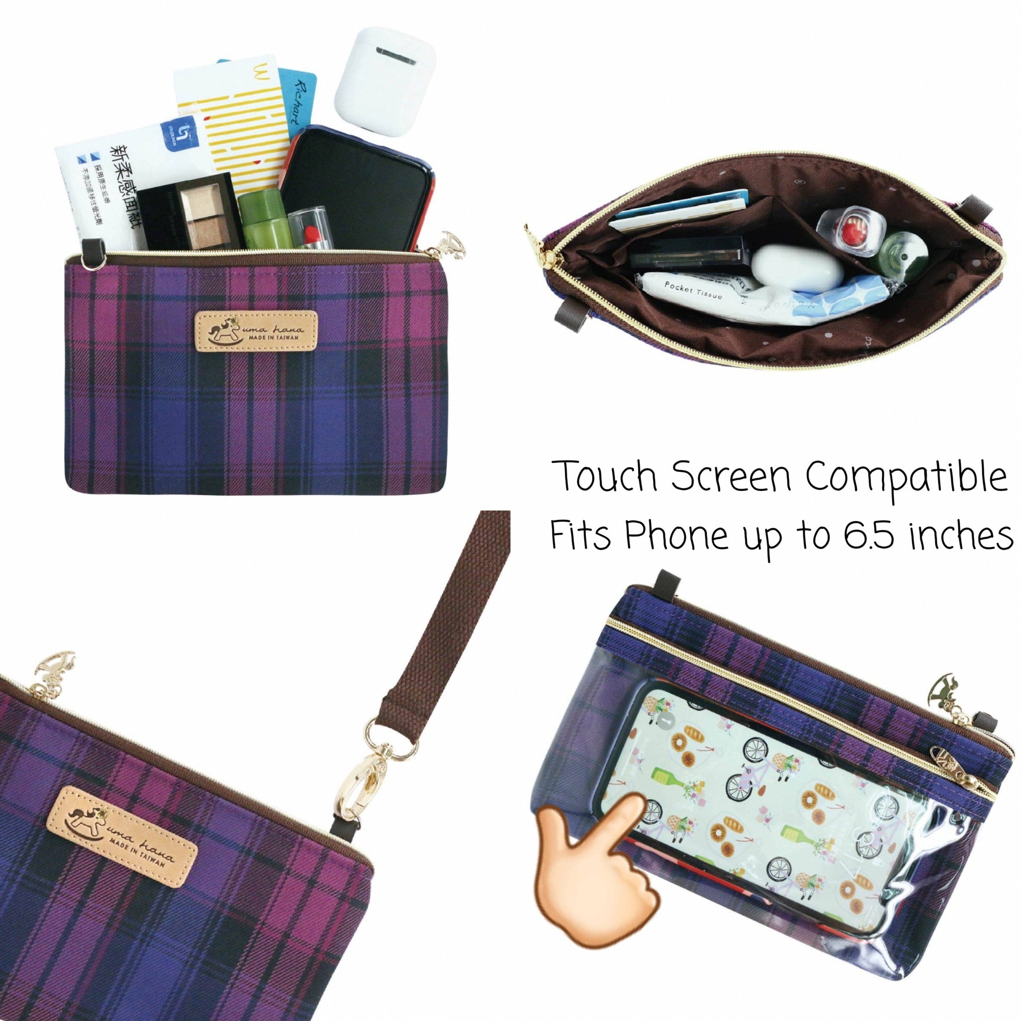 Peach Corgi Puppy Zipper Crossbody Crossbody Tworgis 