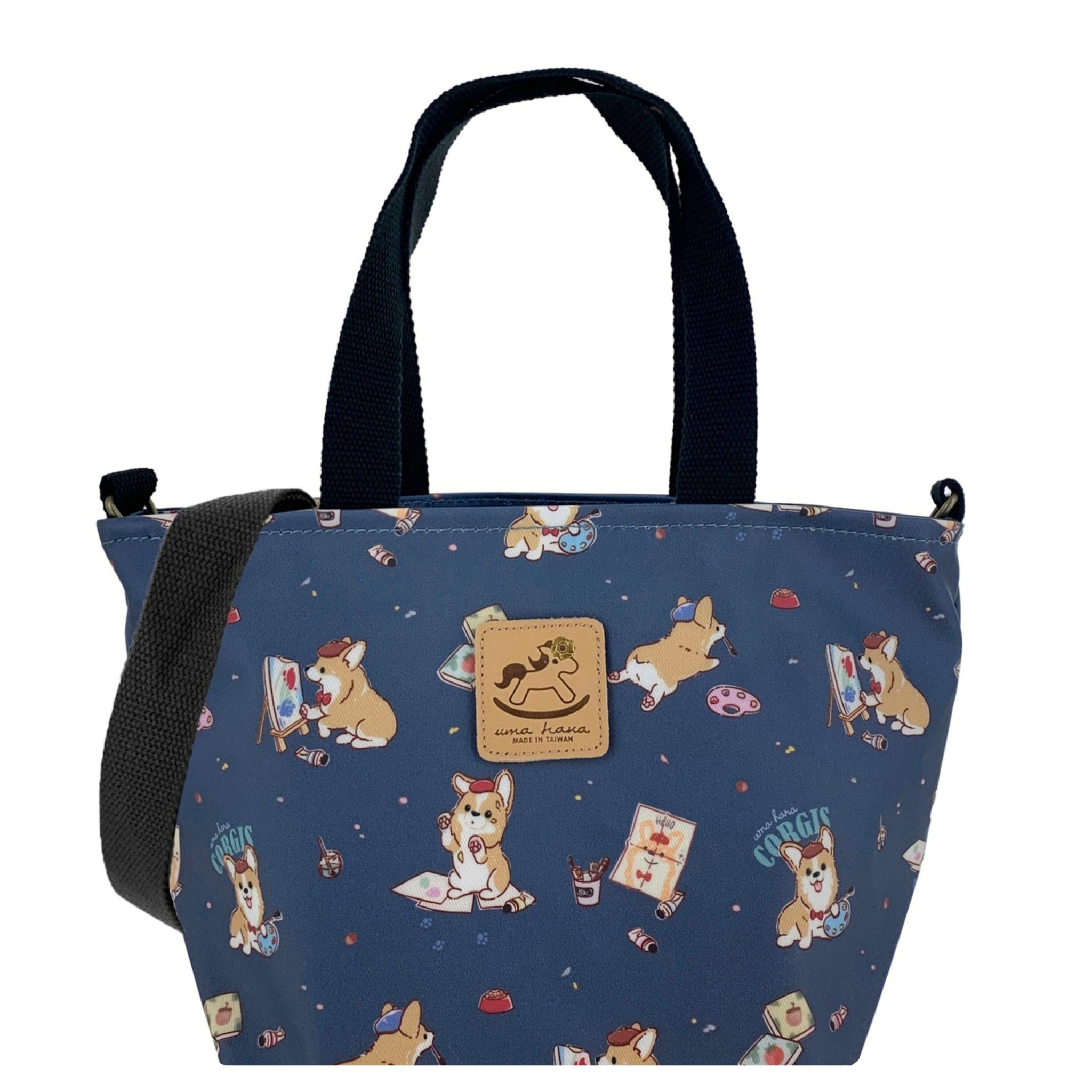 Blue Color Me Corgi Mini Travel Tote Tote Tworgis 