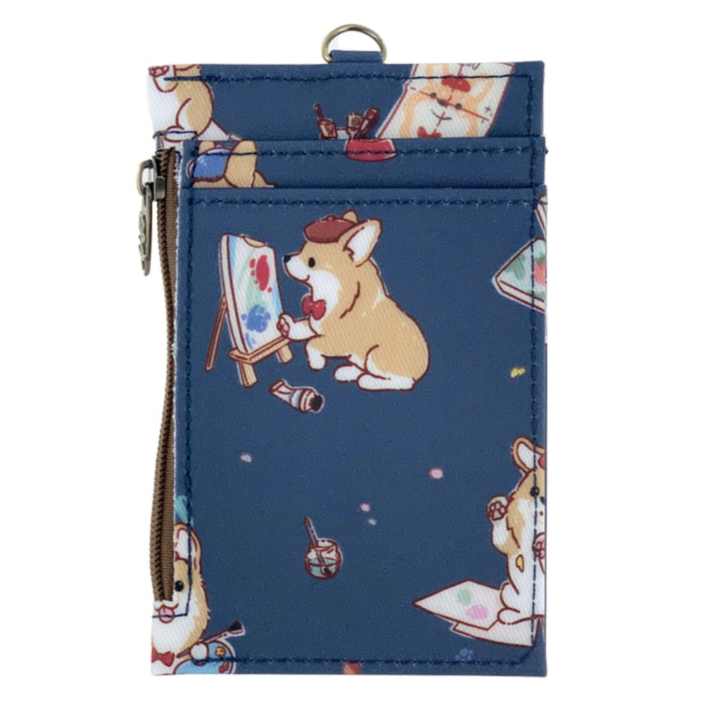 Blue Color Me Corgi Stretchy ID Holder Stretchy ID Holder Tworgis 