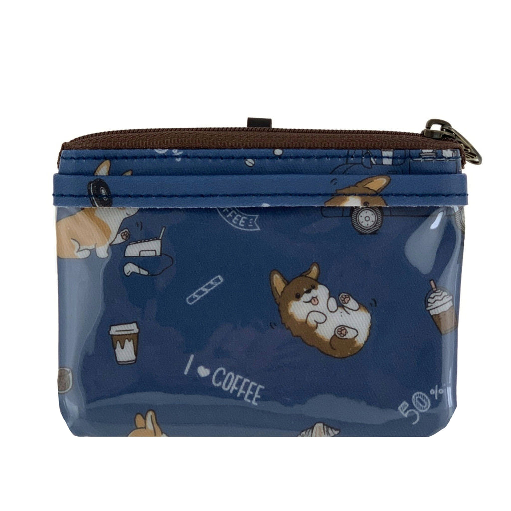 Blue Corgis & Coffee Card & Coin Purse Card & Coin Purse Tworgis 
