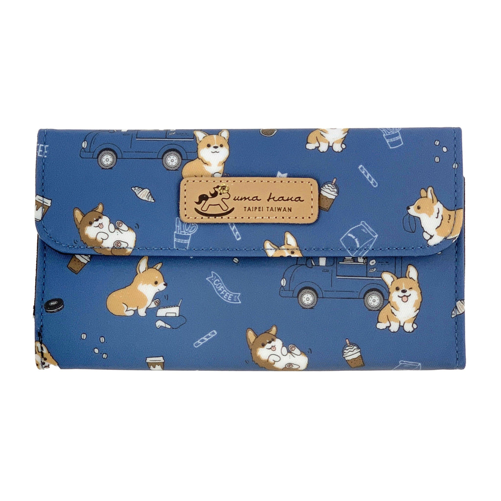 Blue Corgis & Coffee Multifunctional Wallet Wallet Tworgis 