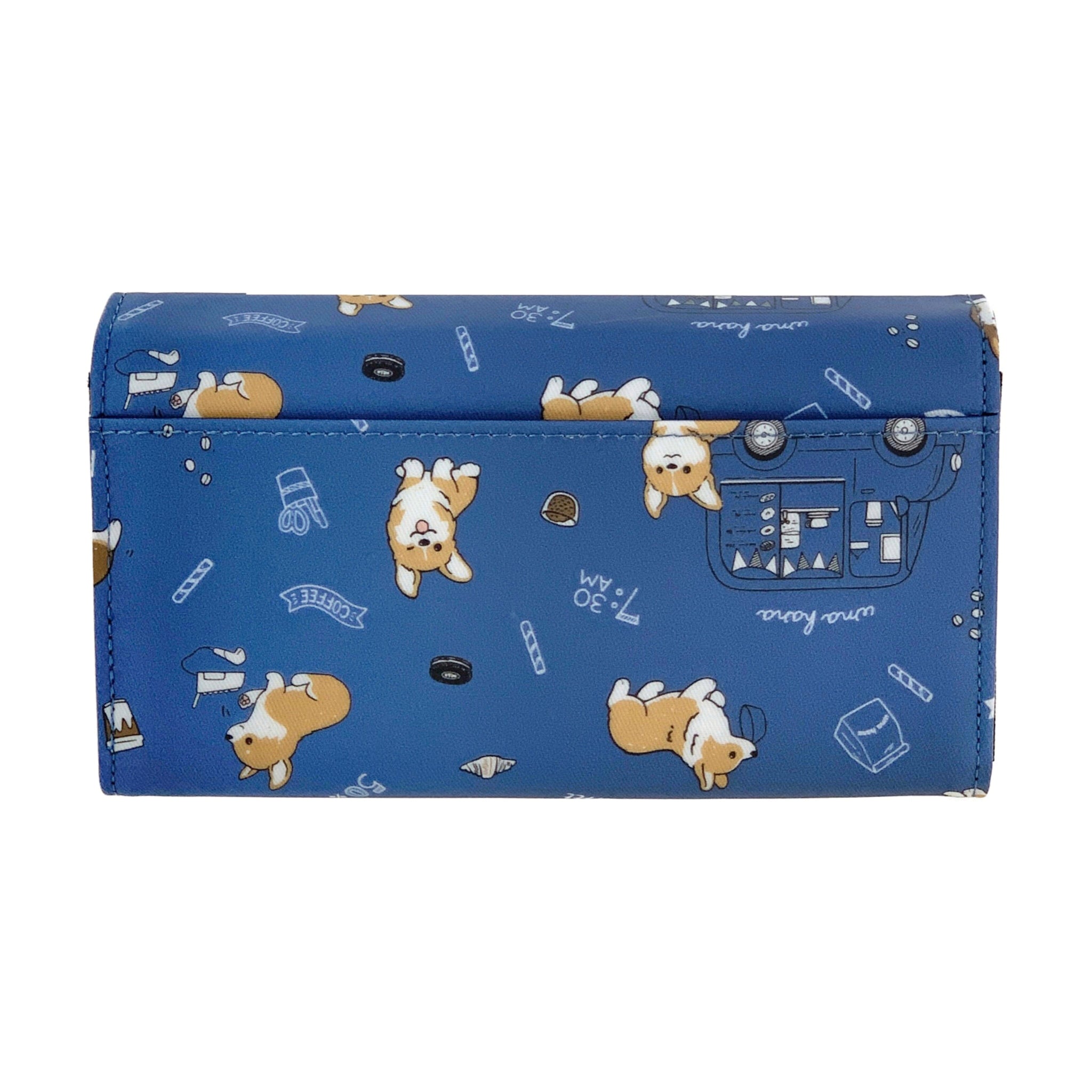 Blue Corgis & Coffee Multifunctional Wallet Wallet Tworgis 