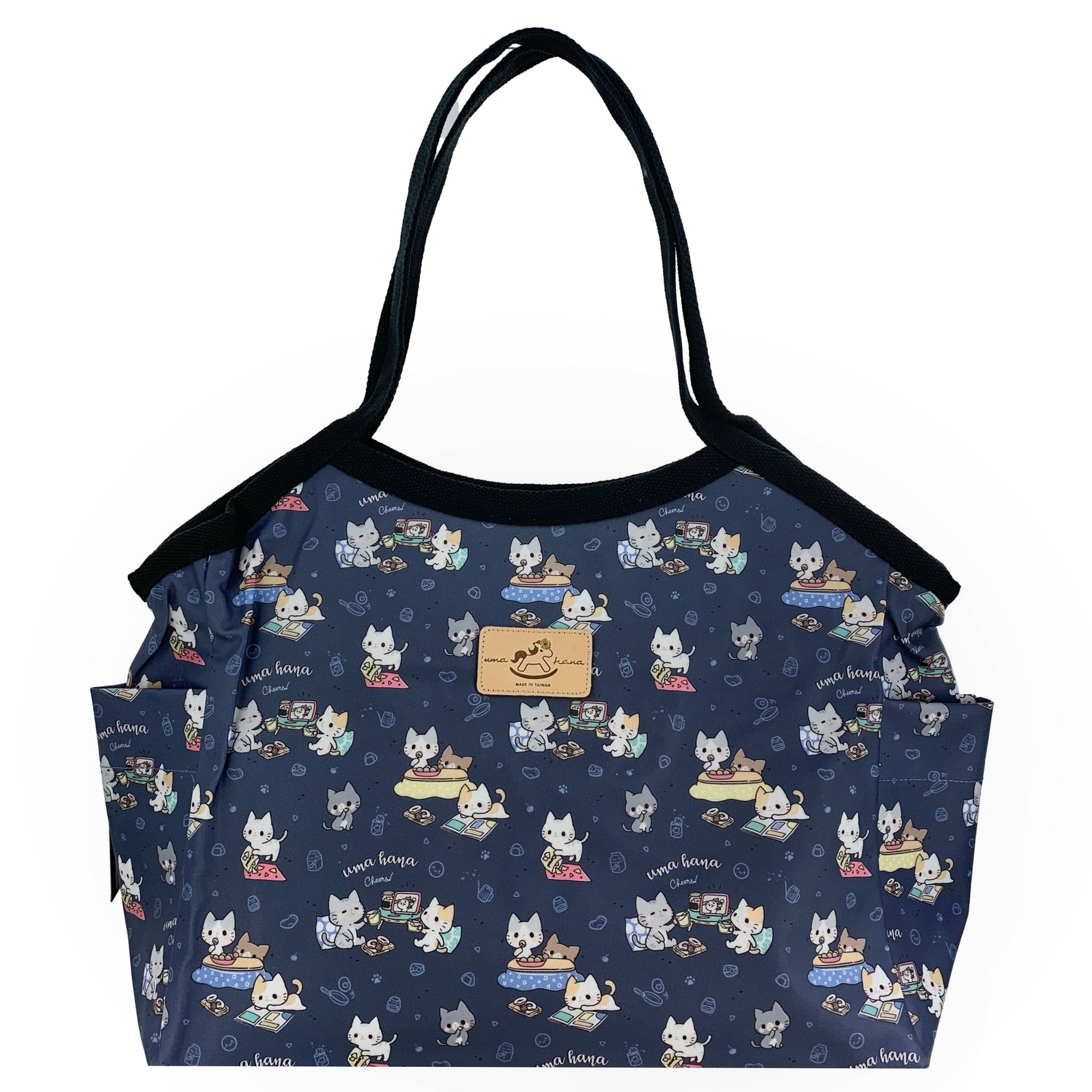 Blue Cozy Cats Trapeze Shoulder Tote Tote Tworgis 