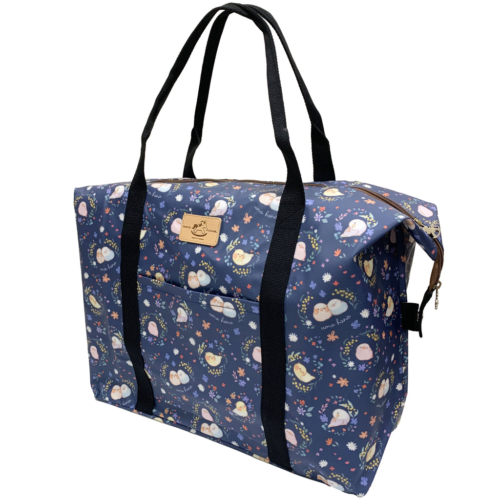 Blue Floral Birds Extra Large Travel Tote Tote Tworgis 