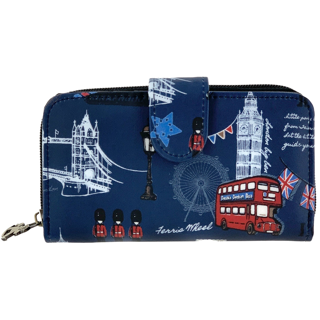 Blue London Medium Snap Fold Wallet Wallet Tworgis 