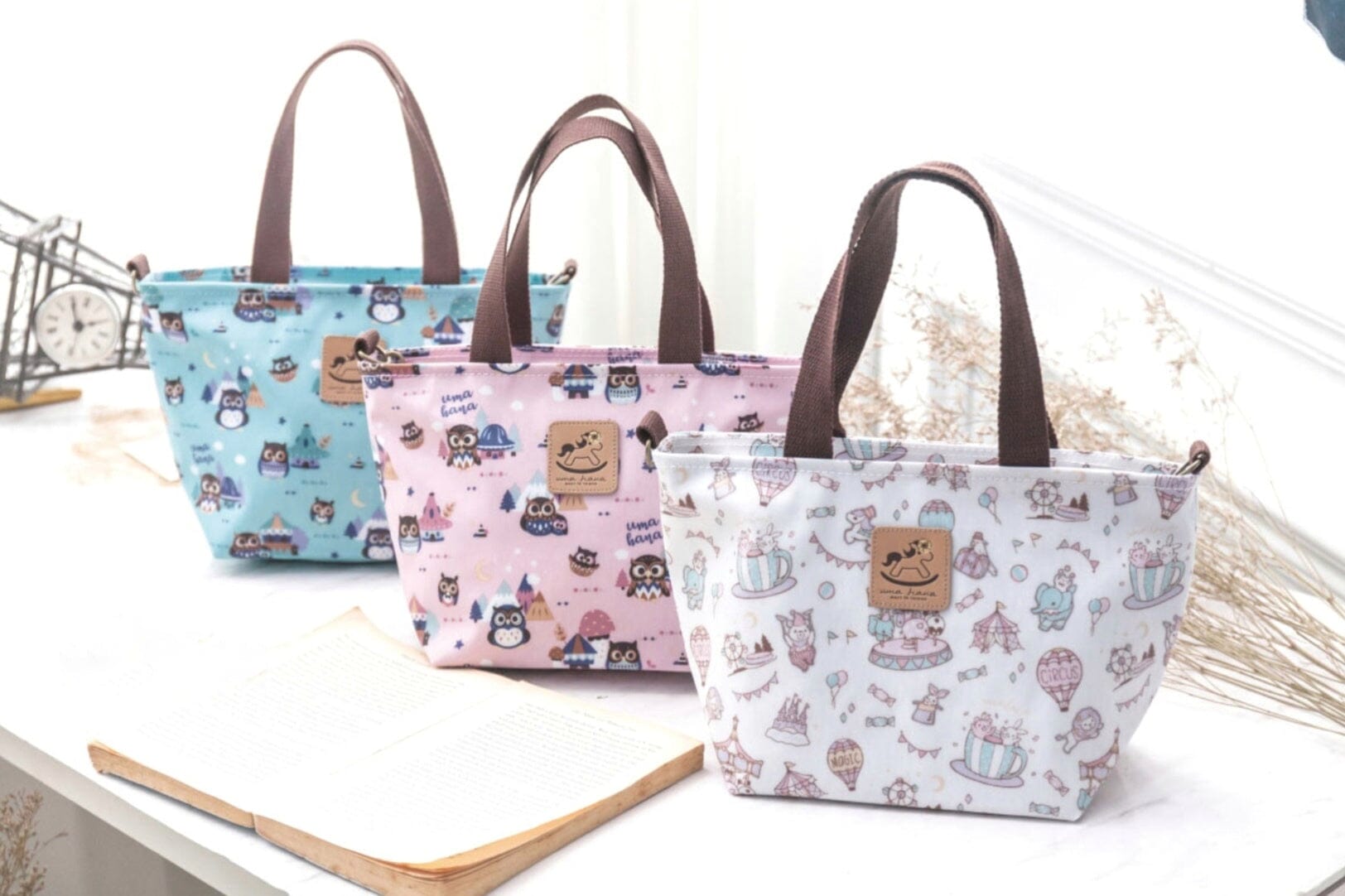 Blue Meow Cat Mini Travel Tote Tote Tworgis 