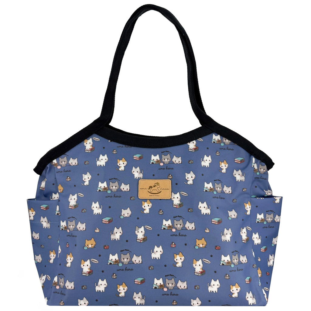 Blue Meow Cat Trapeze Shoulder Tote Tote Tworgis 