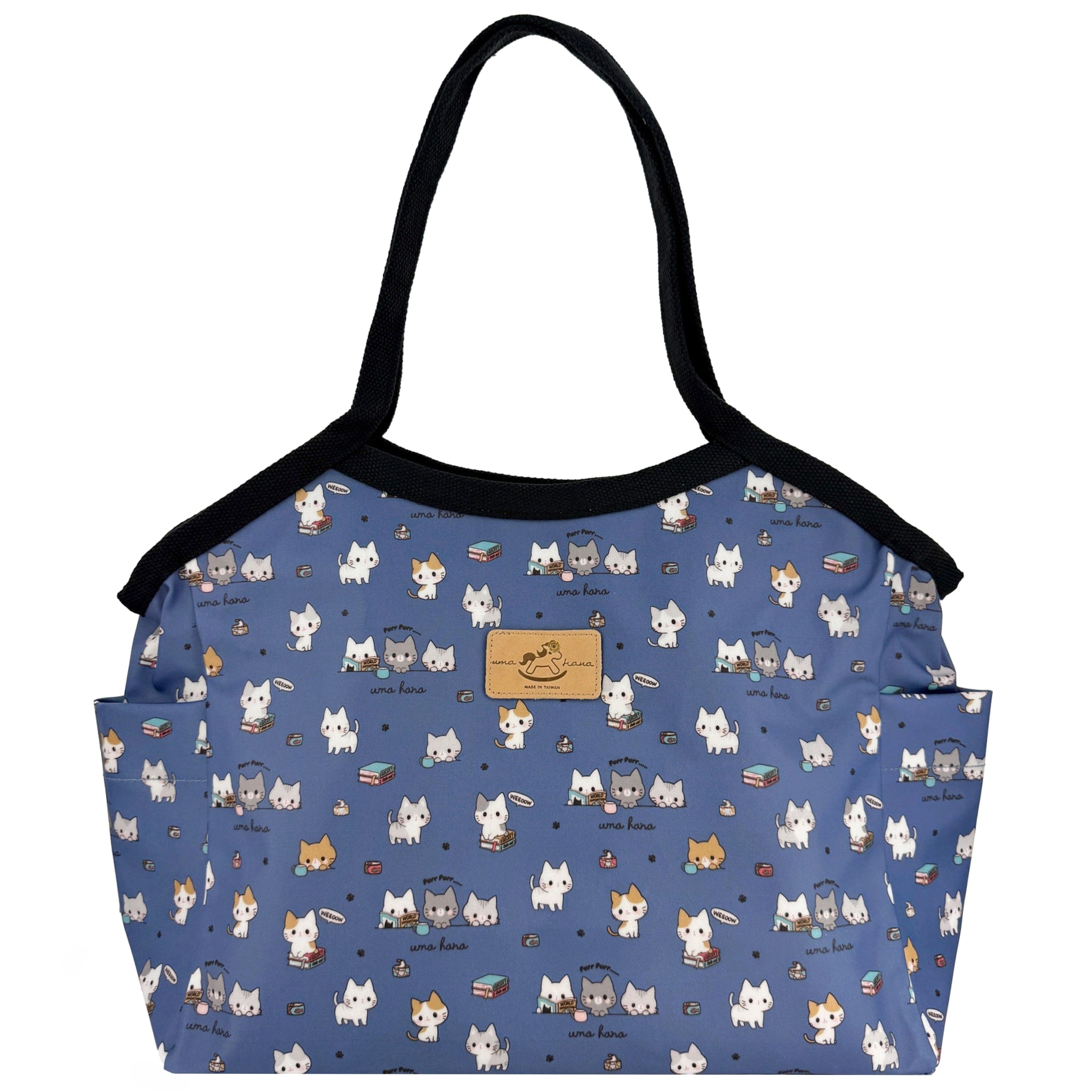 Blue Meow Cat Trapeze Shoulder Tote Tote Tworgis 