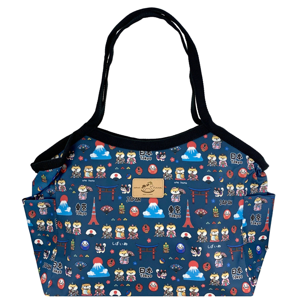 Blue Shiba Japan Trapeze Shoulder Tote Tote Tworgis 