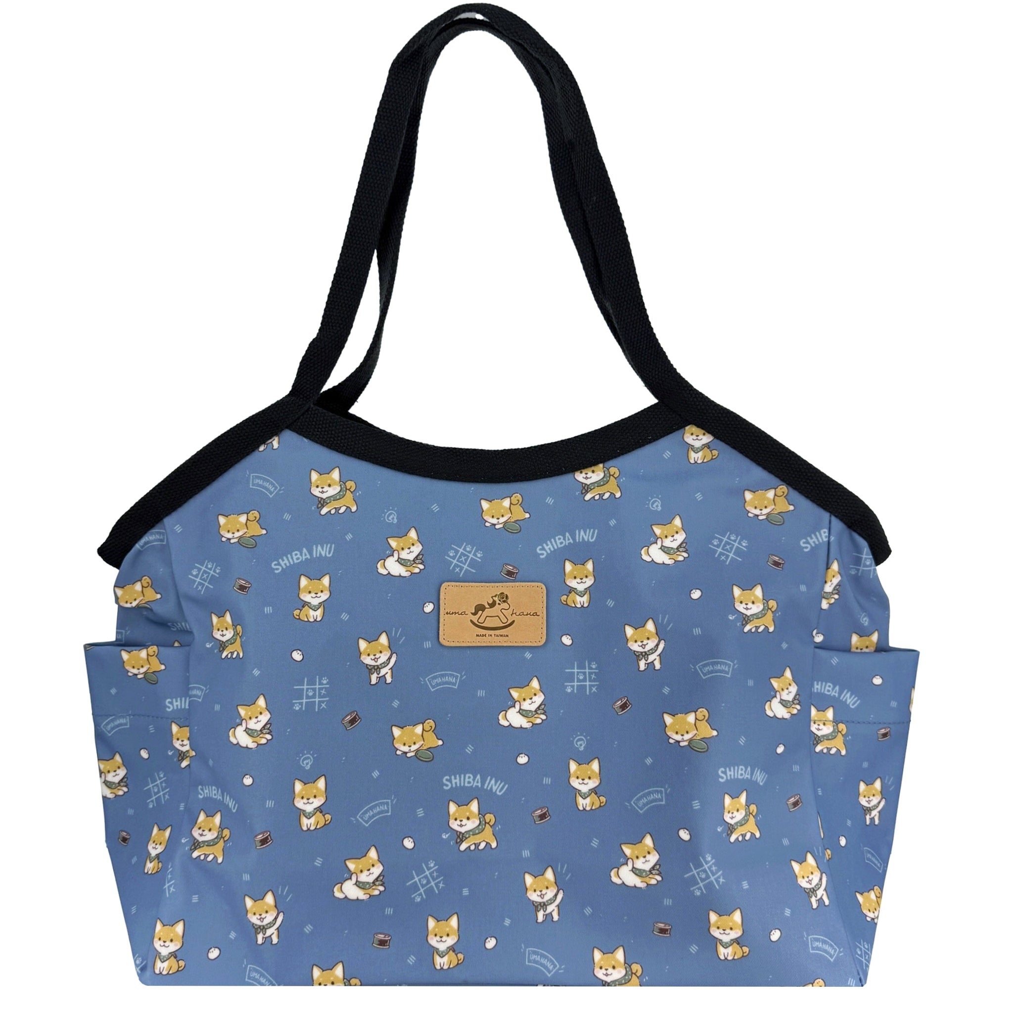 Blue Shiba Shenanigans Trapeze Shoulder Tote Tote Tworgis 