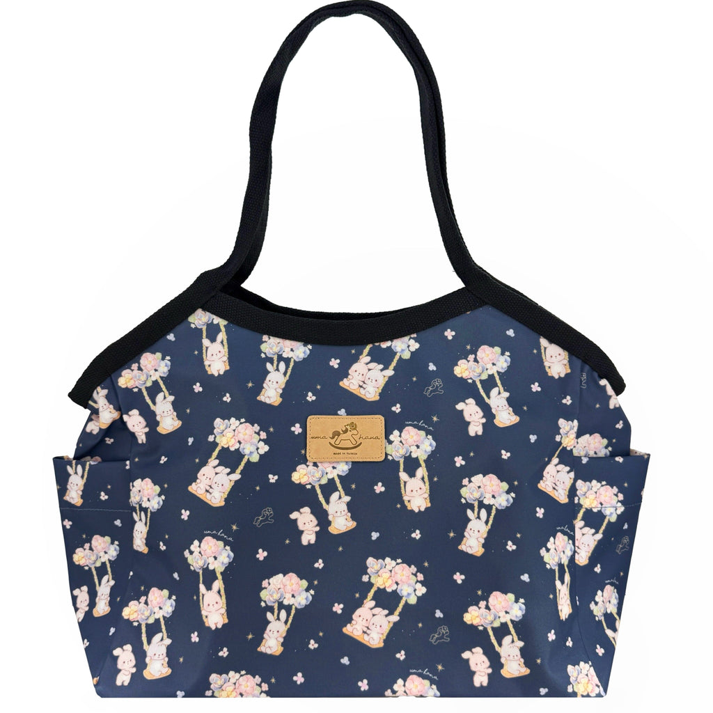 Blue Spring Bunnies Trapeze Shoulder Tote Tote Tworgis 