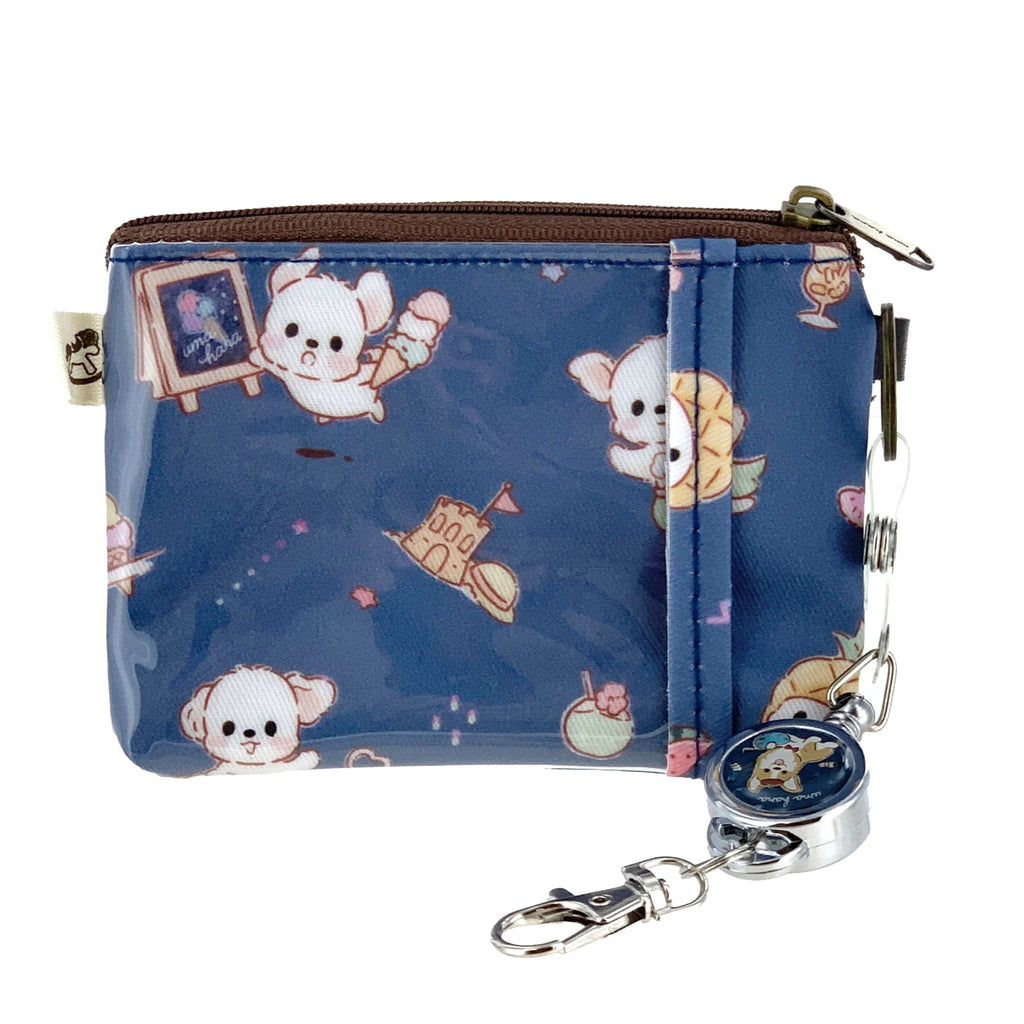 Blue Summer Tails Retractable Coin Purse Retractable Coin Purse Tworgis 