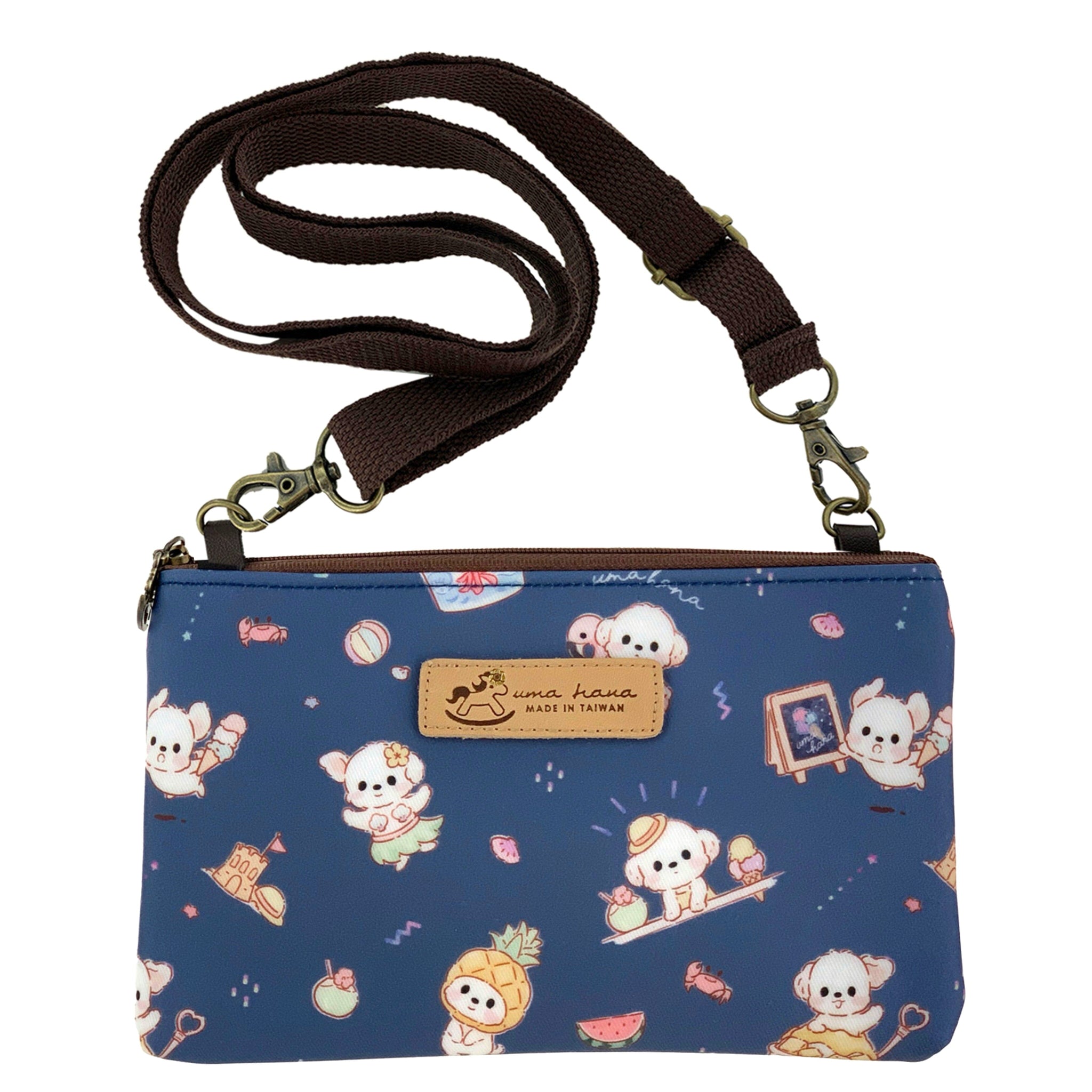 Blue Summer Tails Zipper Crossbody Crossbody Tworgis 