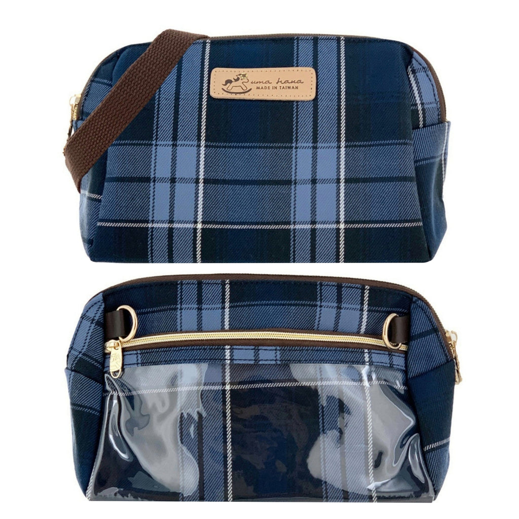 Blue Tartan Plaid Mufe Crossbody Bag Crossbody Tworgis 