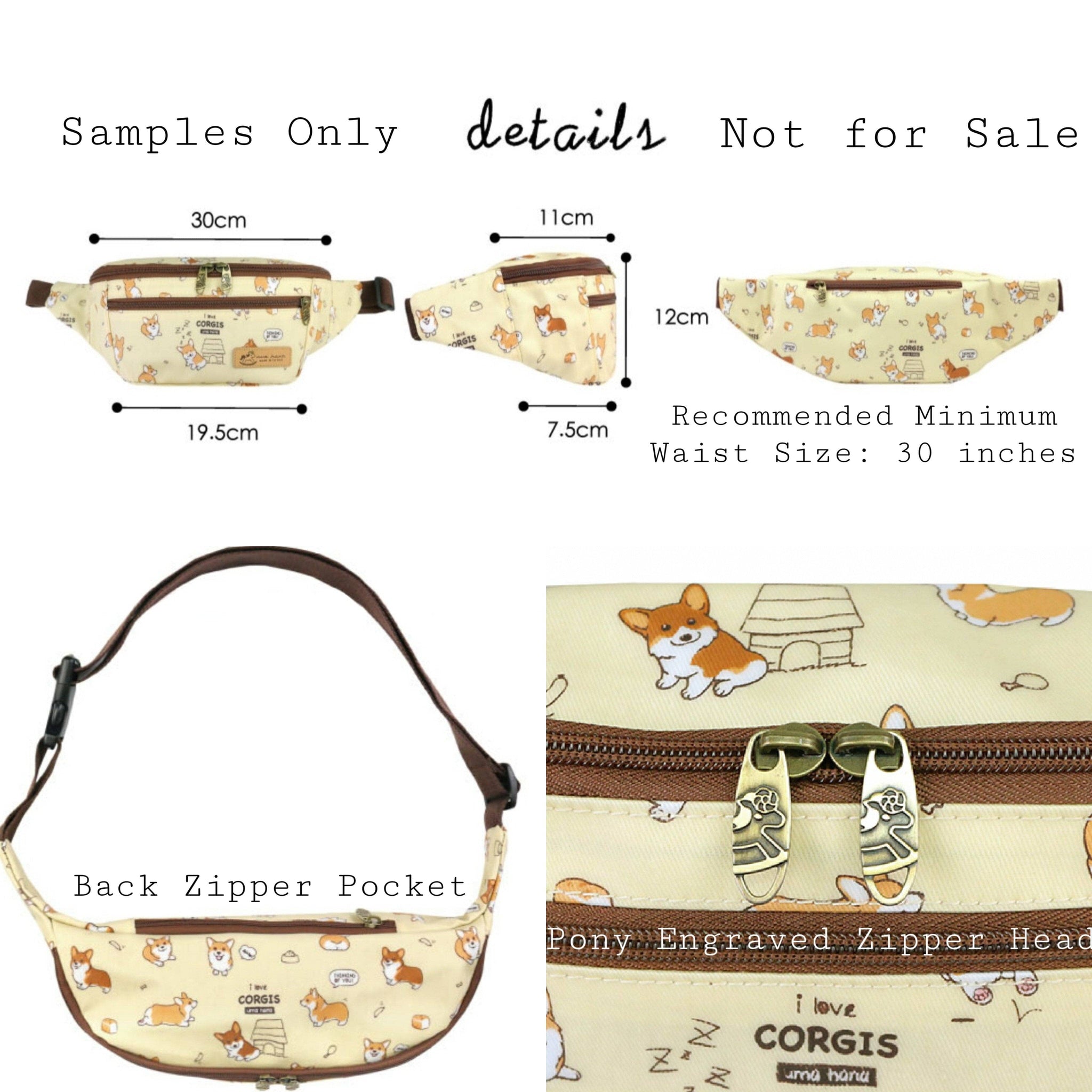 Black Bubble Tea Corgi Fanny Pack Fanny Pack Tworgis 