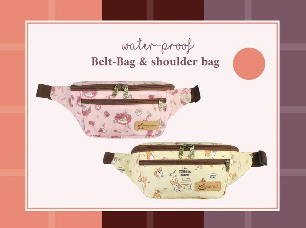 Black Bubble Tea Corgi Fanny Pack Fanny Pack Tworgis 