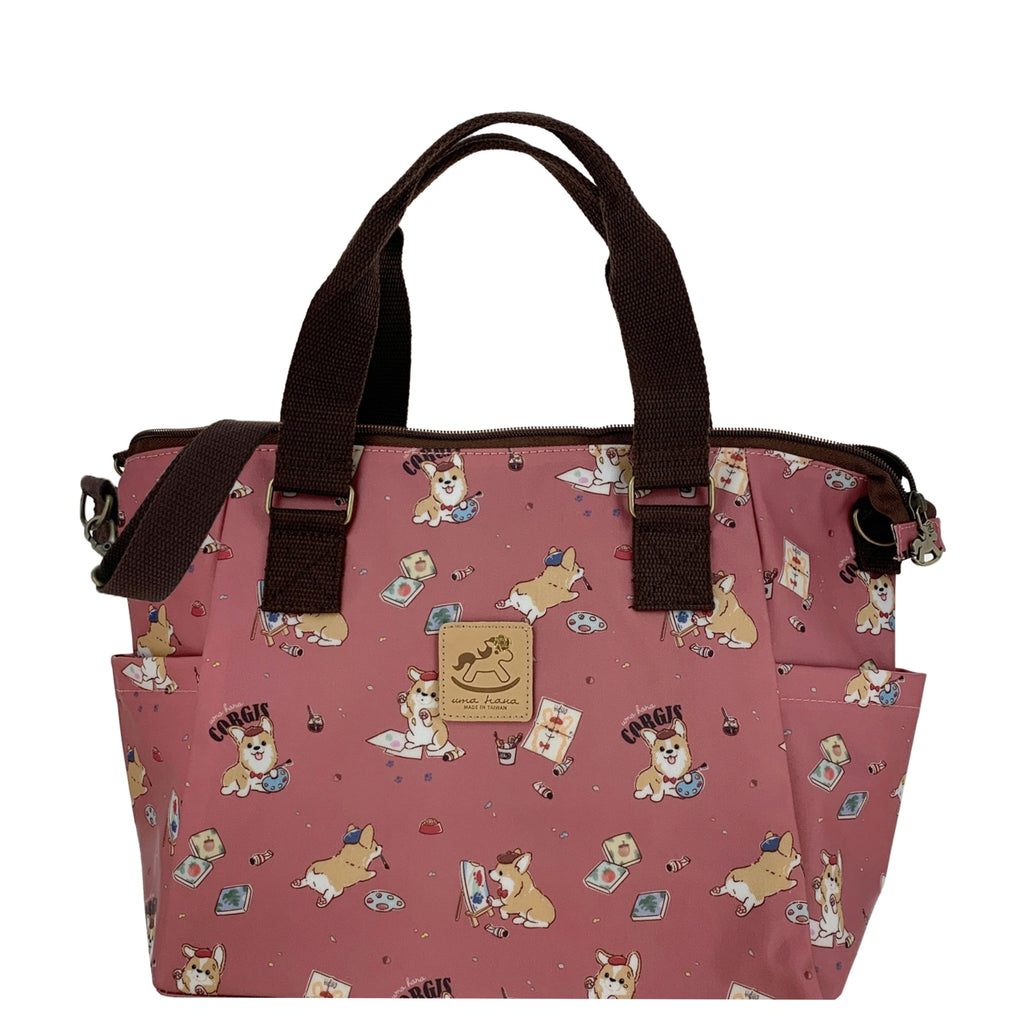 Cherry Red Color Me Corgi Porlena Bag Tote Tworgis 