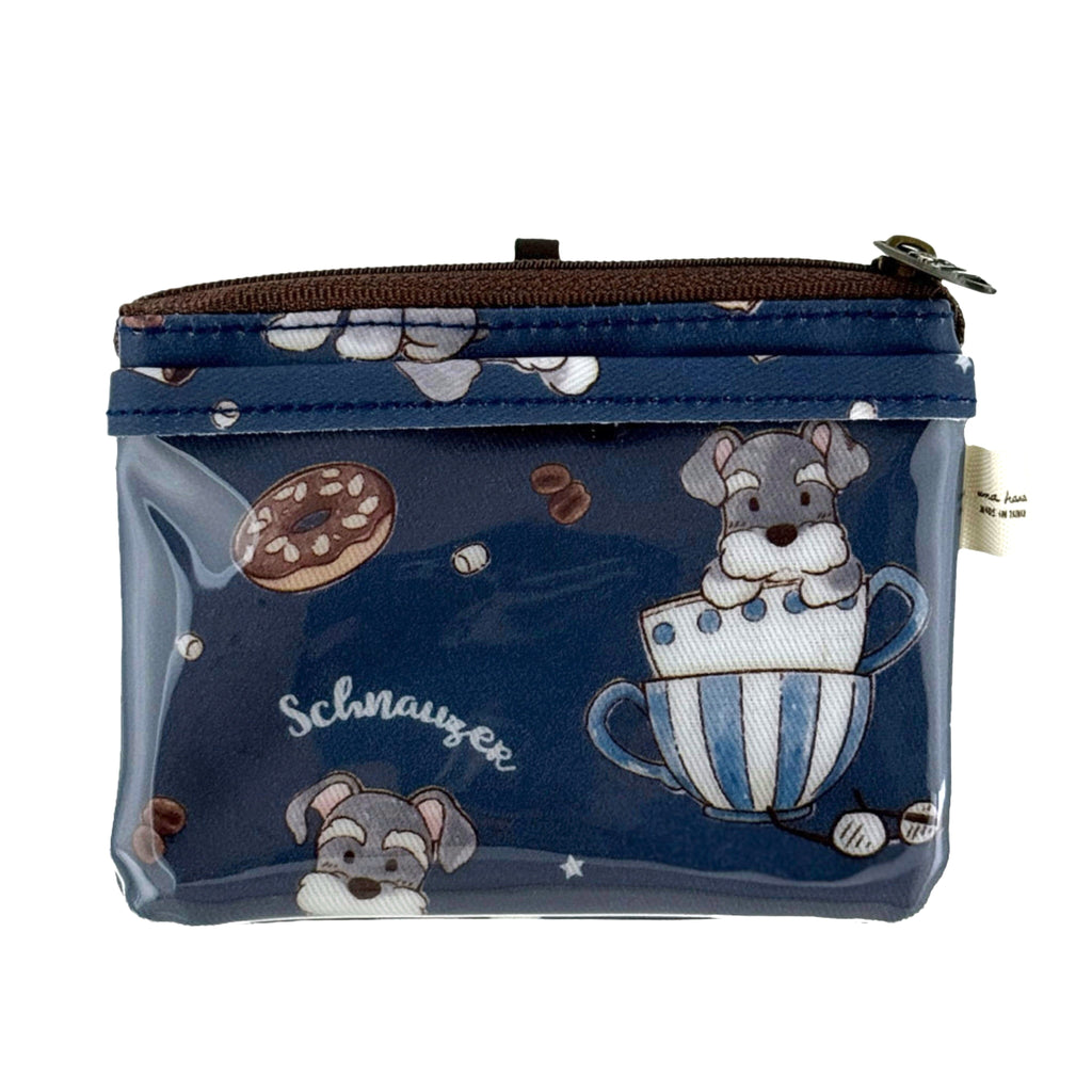 Dark Blue Sunrise Schnauzers Card & Coin Purse Card & Coin Purse Tworgis 