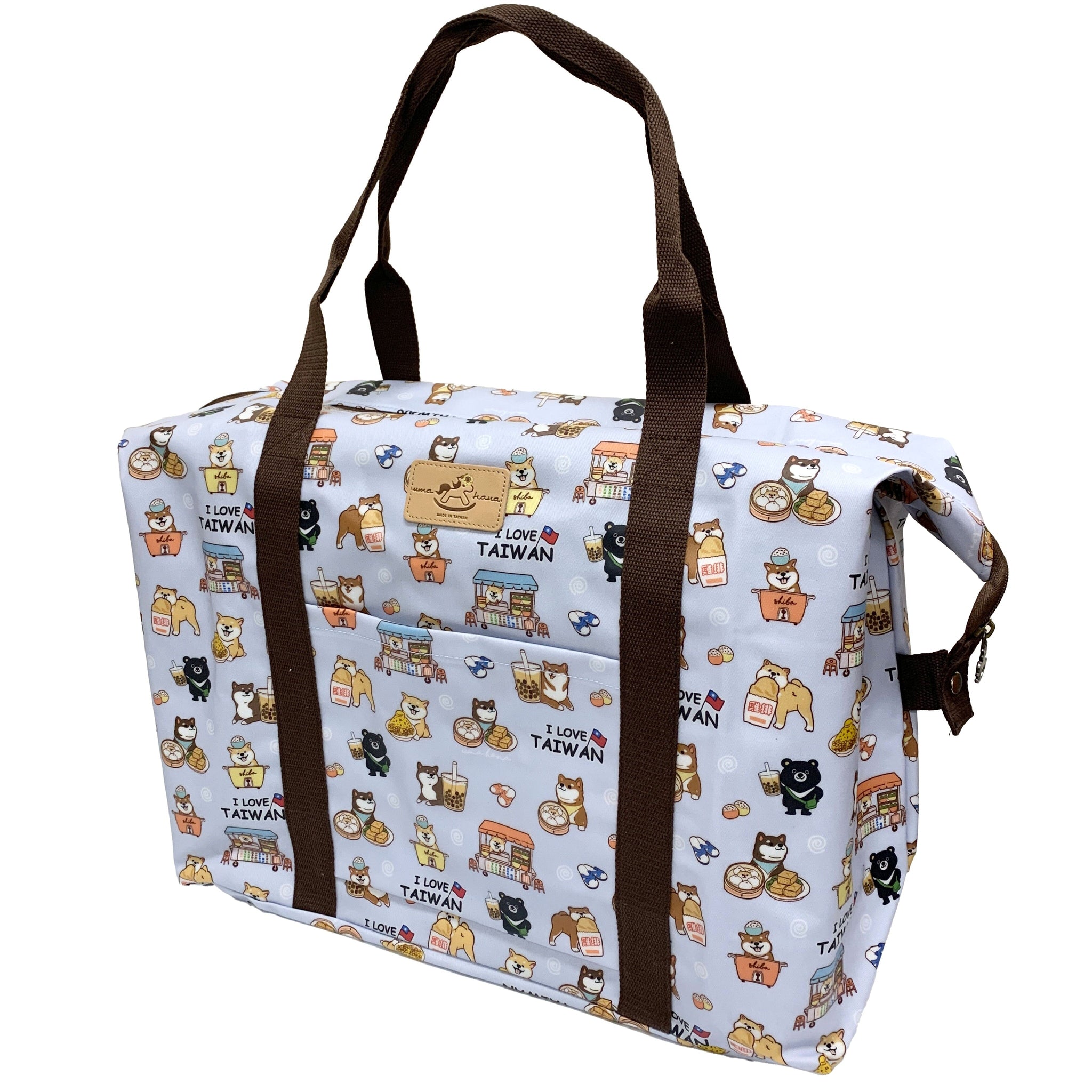 Dusky Blue Shiba Tales Extra Large Travel Tote Tote Tworgis 