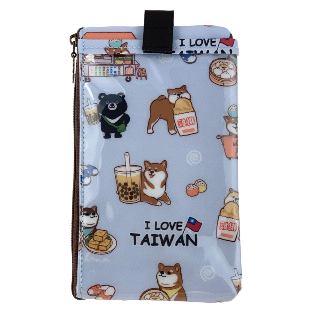 Dusky Blue Shiba Tales Phone Pouch Phone Pouch Tworgis 