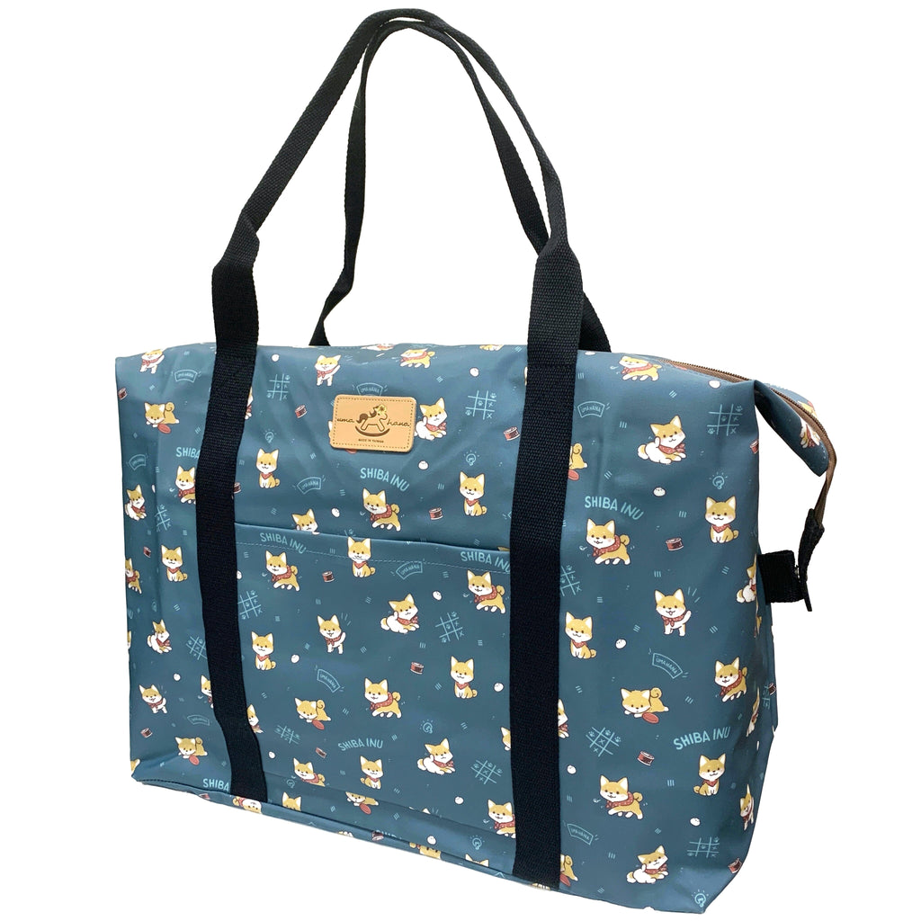 Forest Green Shiba Shenanigans Extra Large Travel Tote Tote Tworgis 