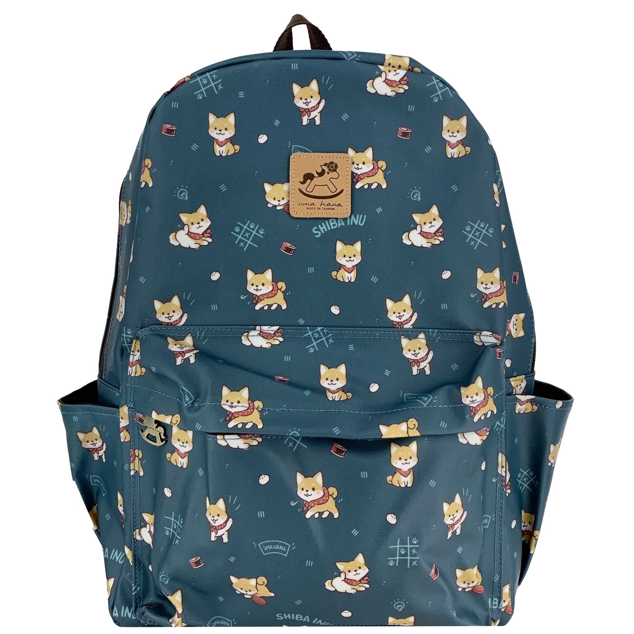 Forest Green Shiba Shenanigans Large Backpack Backpack Tworgis 