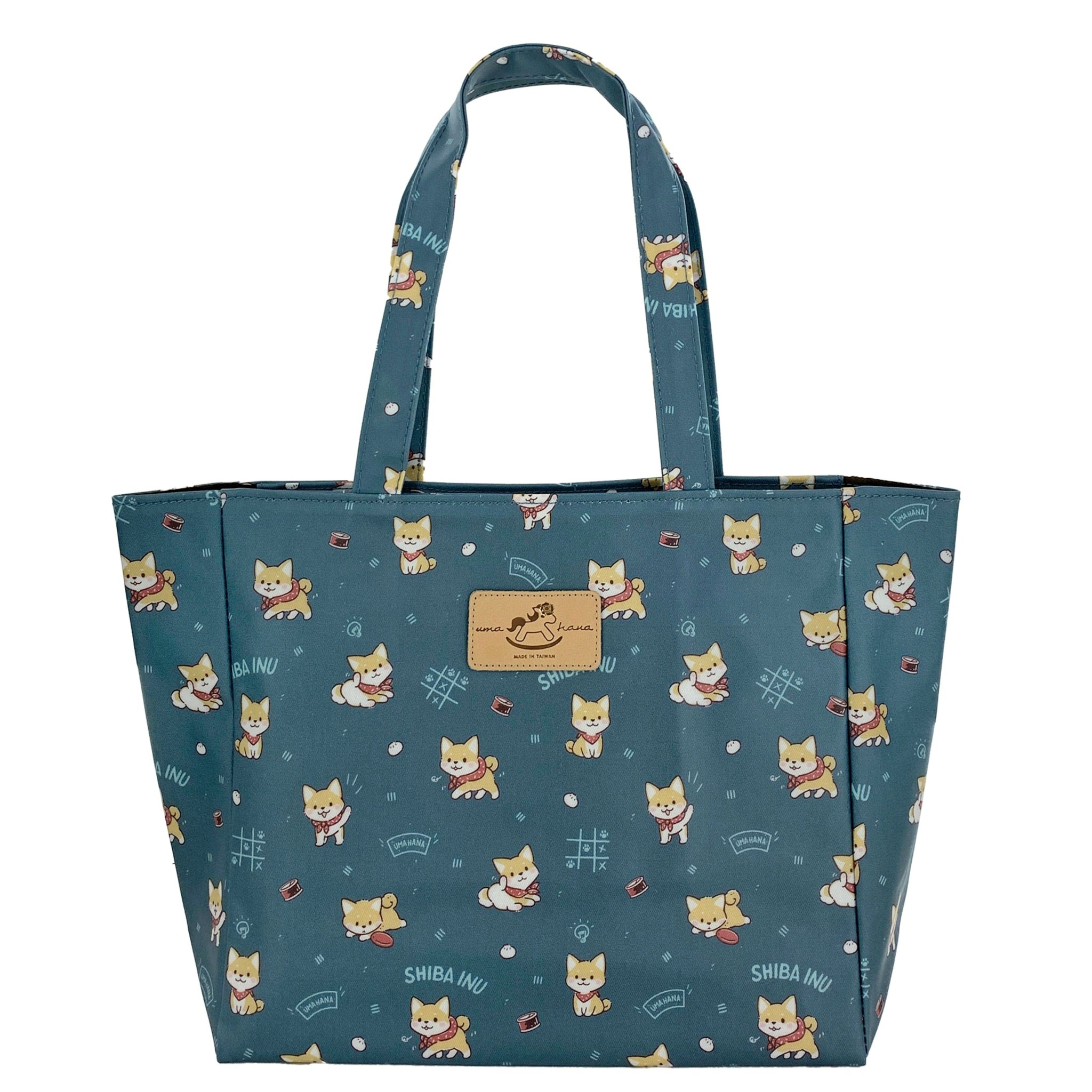 Forest Green Shiba Shenanigans Medium Tote Tote Tworgis 