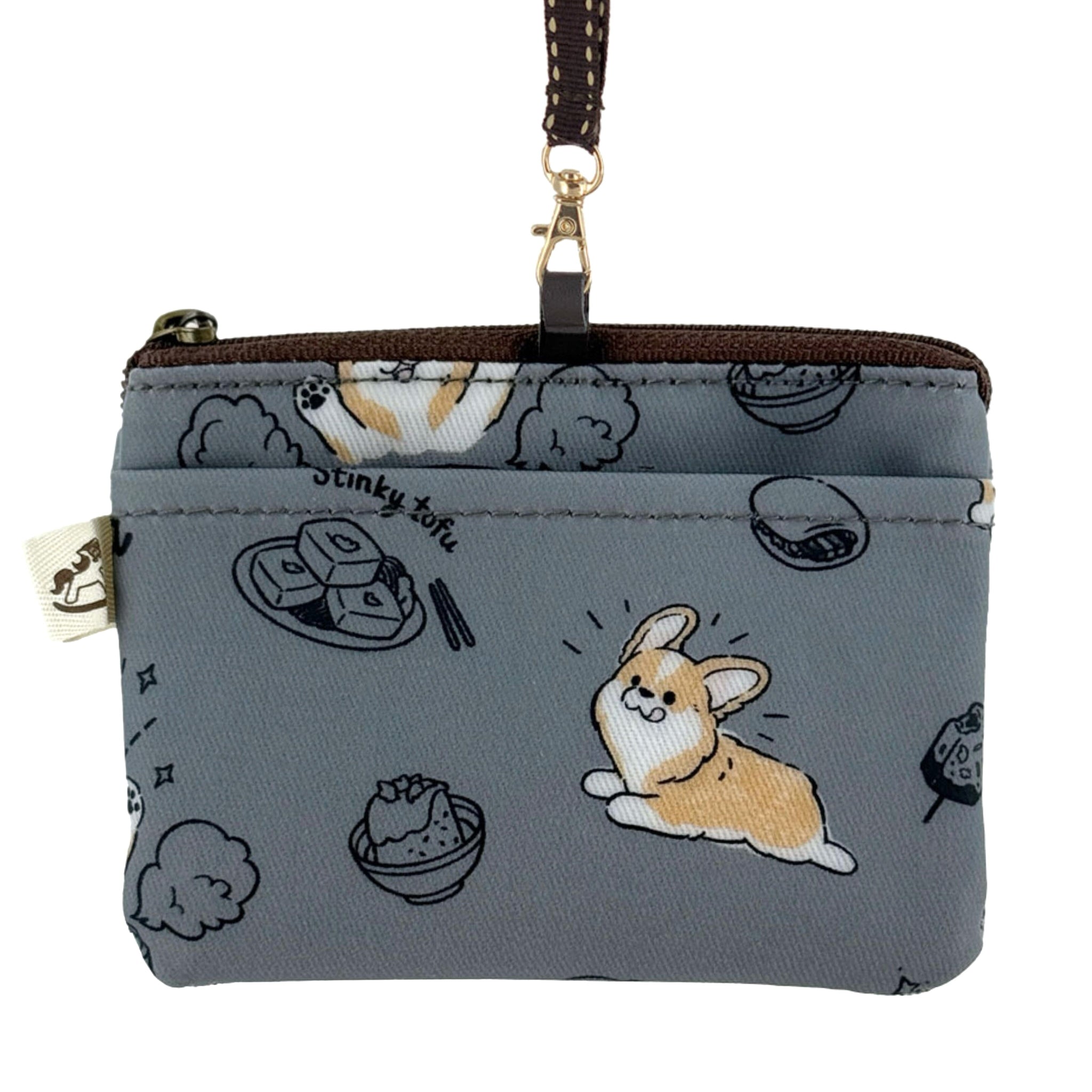 Gray Corgi Noms Card & Coin Purse Card & Coin Purse Tworgis 
