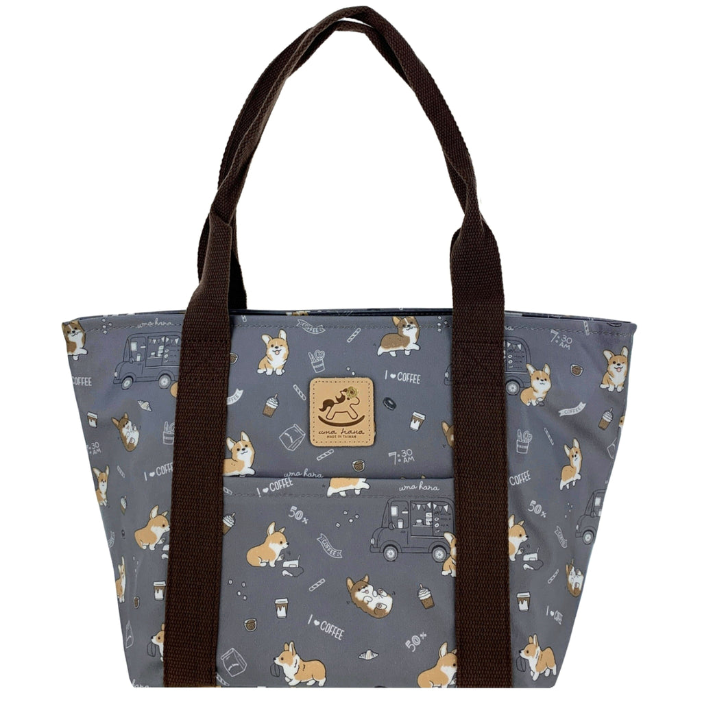 Gray Corgis & Coffee Dumpling Tote Tote Tworgis 