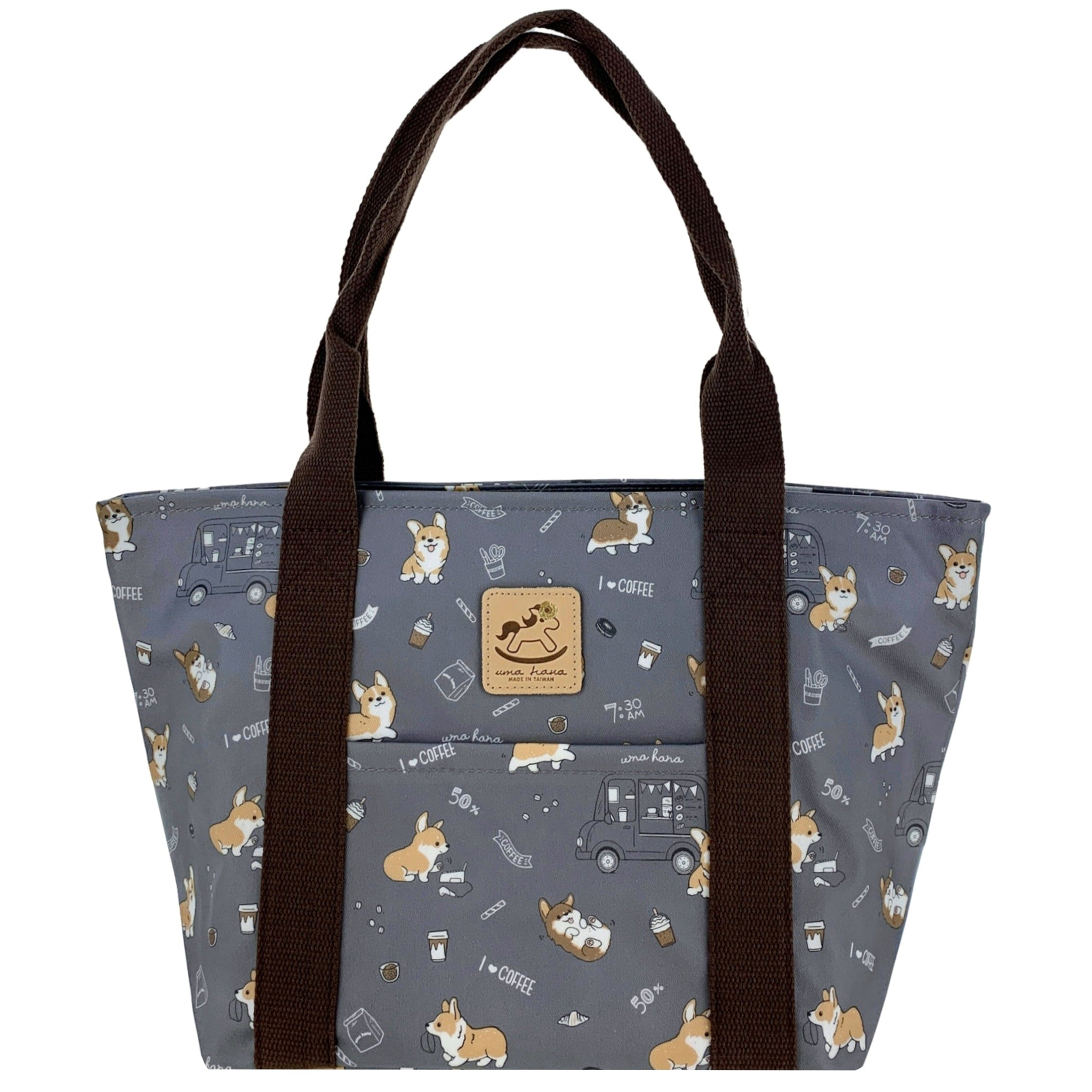 Gray Corgis & Coffee Dumpling Tote Tote Tworgis 