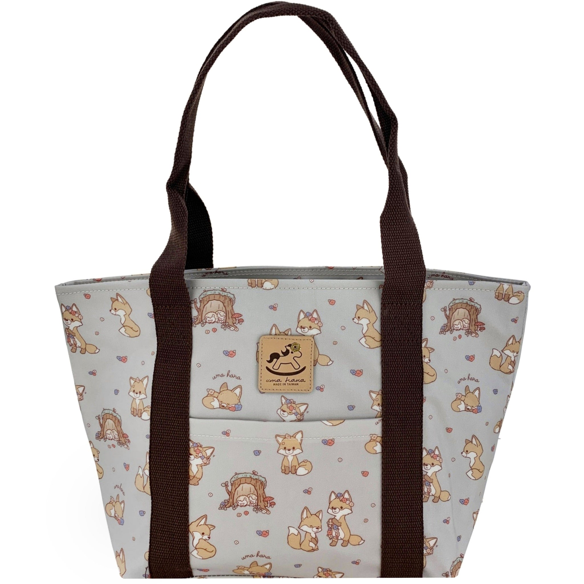 Gray Enchanted Foxes Dumpling Tote Tote Tworgis 