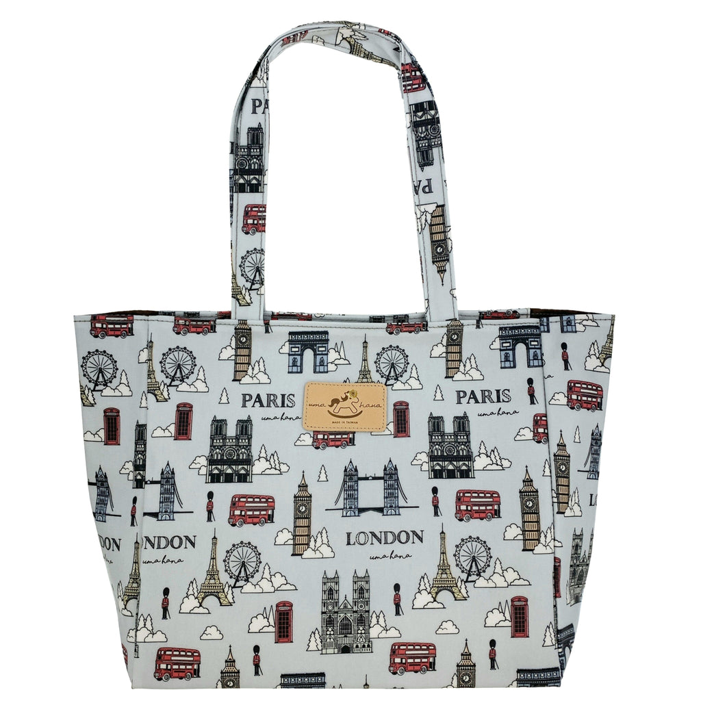 Gray London Paris Medium Tote Tote Tworgis 