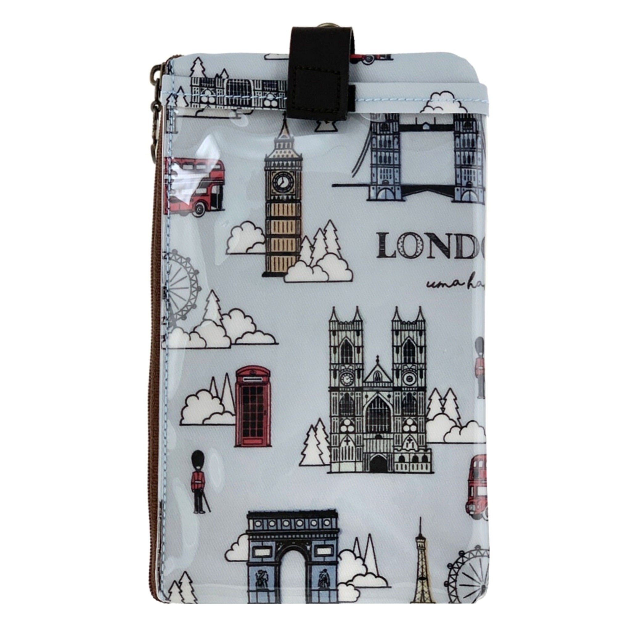 Gray London Paris Phone Pouch Phone Pouch Tworgis 